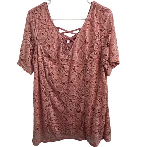 Rosegal Lace Top Womens Plus Size 22 Flounce Tunic Romantic whimsigoth NWT - Picture 1 of 4